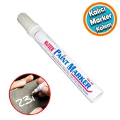 İşaretleme Markalama Kalemi Markör Kalıcı İşaretleyici Marker Beyaz Kalem Metal Plastik Cam Ahşap Yüzey - 1