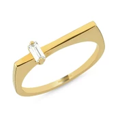 Baget Taşlı Altın Yüzük - 1