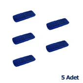 Cod-Ex Orlon Nemli Palet Tablet Toz Toplama Statik Mop - Mavi - 50 Cm. - 5 Adet - 3