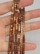 Hematit Taşı Küp Şekilli 3mm Dizi (48110) thumbnail 1