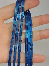 Hematit Taşı Küp Şekilli 3mm Dizi (48112) - 1