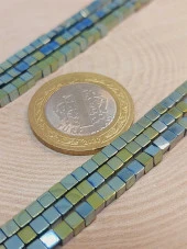 Hematit Taşı Küp Şekilli 3mm Dizi (48116) thumbnail 2