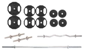65 Kg Döküm Halter Vidalı Dambıl Set 150 Cm Uzun Bar Ve Z Barlı Set - 1