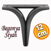 Begonya Lüks Mobilya Kanepe Sehpa Tv Ünitesi Oturma Grubu Koltuk Ayağı Baza Ayakları Siyah 12 Cm thumbnail 1