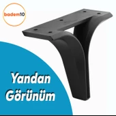 Begonya Lüks Mobilya Kanepe Sehpa Tv Ünitesi Oturma Grubu Koltuk Ayağı Baza Ayakları Siyah 12 Cm thumbnail 3