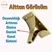 Begonya Lüks Mobilya Kanepe Sehpa Tv Ünitesi Oturma Grubu Koltuk Ayağı Baza Ayakları Altın 12 Cm thumbnail 4