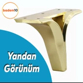 Begonya Lüks Mobilya Kanepe Sehpa Tv Ünitesi Oturma Grubu Koltuk Ayağı Baza Ayakları Altın 12 Cm thumbnail 3