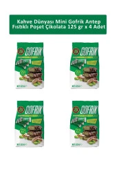 Kahve Dünyası Mini Gofrik Antep Fıstıklı Poşet Çikolata 125 gr x 4 Adet - 1