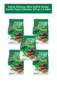 Kahve Dünyası Mini Gofrik Antep Fıstıklı Poşet Çikolata 125 gr x 5 Adet - 1
