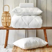 Karaca Home Microfiber Soft Çift Kişilik Yorgan & 2Adet Silikon Yastık 50x70cm (Kampanya) - 1