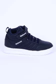 Walkway Mely 2334 Deri-Süet Boğazlı Rahat Taban Lacivert Günlük Unisex Çocuk Spor Ayakkabı - 1