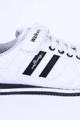 Walkway Effective Pu P Deri Rahat Taban Beyaz-Siyah Günlük Unisex Çocuk Spor Ayakkabı - 2