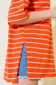 Çizgili Oranj Tshirt thumbnail 4