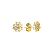 14 Ayar Taşlı Yıldız Altın Küpe 1,42 gr - 1