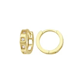 14 Ayar Dört Taşlı Halka Altın Küpe 2,00 gr - 1