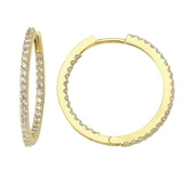 14 Ayar Taşlı Modern Halka Altın Küpe 3,33 gr - 1