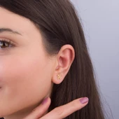 14 Ayar Altın A Harf Küpe 0,45 gr - 2