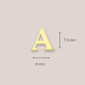 14 Ayar Altın A Harf Küpe 0,45 gr - 4