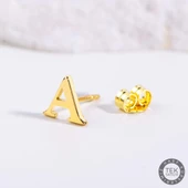 14 Ayar Altın A Harf Küpe 0,45 gr - 1