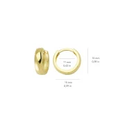 14 Ayar Parlak Halka Altın Küpe 1,98 gr - 2