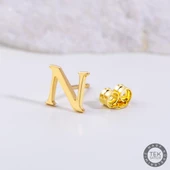 14 Ayar Altın N Harf Küpe 0,56 gr - 1