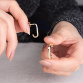 14 Ayar İtalyan Klasik Altın Küpe 1,85 gr - 4