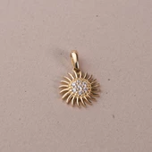 14 Ayar Altın Güneş Kolye Ucu 1,09 gr thumbnail 4