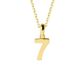 14 Ayar Yedi Rakamı Altın Kolye 1,6 gr - 1