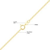 14 Ayar Doc Altın Zincir Kolye - 1,05 gr thumbnail 4