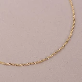 14 Ayar Singapur Altın Zincir Kolye - 1,00 gr thumbnail 1