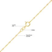 14 Ayar Singapur Altın Zincir Kolye - 1,00 gr thumbnail 4