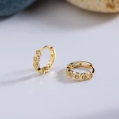 14 Ayar Altın Modern Halka Küpe 1,20 gr - 1