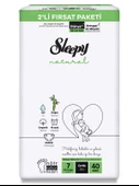 Sleepy Natural Bebek Bezi 2'Li Fırsat Paketi 7 Beden 40 Adet - 1