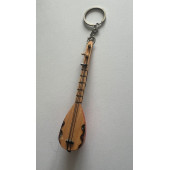 El Yapımı Minyatür Anahtarlık Bağlama Saz Araba Süsü 10 cm - 3