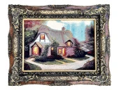 Hobbit Evi Adlı İran Tebriz Halı Tablo 94x75cm - Duvar Halı Kilim Tablo thumbnail 1