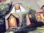 Hobbit Evi Adlı İran Tebriz Halı Tablo 94x75cm - Duvar Halı Kilim Tablo thumbnail 3