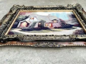 Hobbit Evi Adlı İran Tebriz Halı Tablo 94x75cm - Duvar Halı Kilim Tablo thumbnail 7