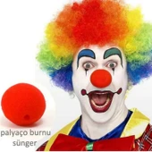 Palyaço Çocuk Yetişkin Karışık Renk Bonus Peruk Ve Burun Set Palyaço Peruk Palyaço Saç - 2