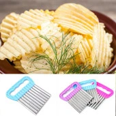 Renkli Cips Patates Doğrayıcı Şekilli Sebze Ve Meyve Dilimleyici Hamur Kesme Aparatı Sebze Doğrayıcı - 2