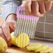 Renkli Cips Patates Doğrayıcı Şekilli Sebze Ve Meyve Dilimleyici Hamur Kesme Aparatı Sebze Doğrayıcı - 3