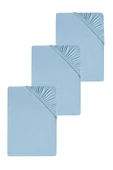 3 Adet Düz Pamuklu Tek Kişilik 120 x 200 x 30 cm Lastikli Penye Çarşaf - 12