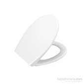 VitrA 84-003-009 Universal Sesyok Klozet Kapağı, Yavaş Kapanır, Beyaz - 1