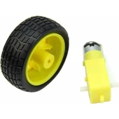 Arduino Robot Tekerlek ve DC Motor Seti - Redüktörlü Motor 250 rp thumbnail 4