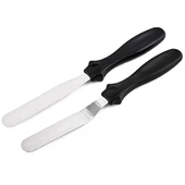 Paslanmaz Metal 2li Pasta Sıvama Bıçağı - Spatula Seti Kek Kazıyıcı Krema Yayma, Pasta Dekorasyonu - 1