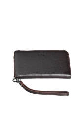 Kahverengi Çok Fonksiyonlu Hakiki Deri Cüzdan ve El Çantası thumbnail 3