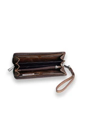 Antik Kahverengi - Taba Çok Fonksiyonlu Hakiki Deri Cüzdan ve El Çantası thumbnail 4