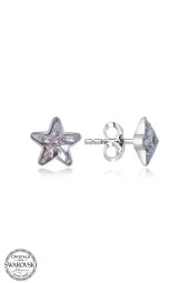Swarovski Crystal Kadın Yıldız Gümüş Küpe - 1