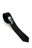 Çocuk Boy Atatürk ve İmza Baskılı Saten Siyah Kravat - CK-29 thumbnail 1