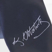 Atatürk İmza Desenli Dokuma Lacivert Kravat - AK-12 thumbnail 2