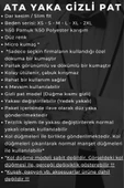 Beyaz Gizli Pat Damatlık Ata Yaka Kol Düğmeli Slim Fit Smokin Gömlek - 001 - 5